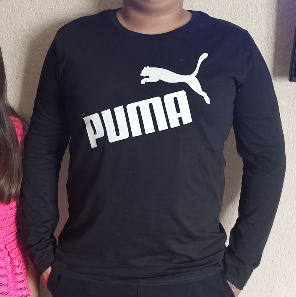 Big Boy Puma Long Sleeve Tee Kids Size 14 16 NWT